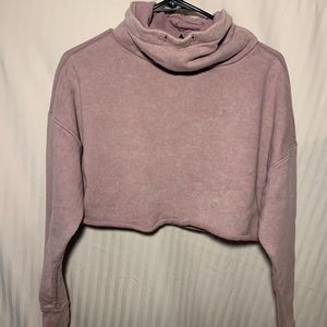 Cropped Faded Purple Hoodie